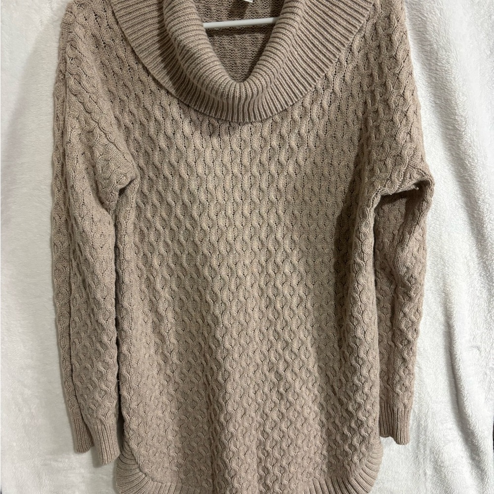 Motherhood Maternity Beige Cowl Neck Sweater